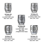 smok tfv8 baby beast coils (x4, q2, t6, t8, m2)