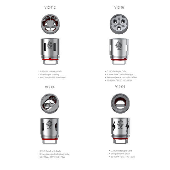 Smok TFV12 Coils - T12, T6, X4, Q4