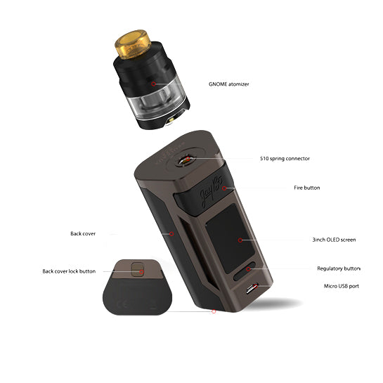 Wismec Reuleaux RX2 20700 kit w/ gnome tank